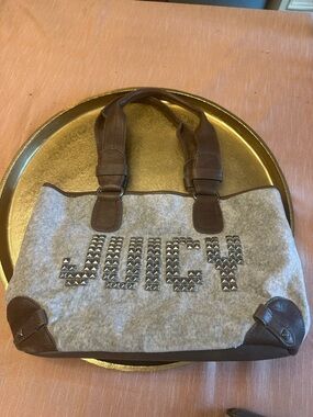 VINTAGE Y2K JUICY COUTURE VELVET VELOUR Tote Studded Logo Bag